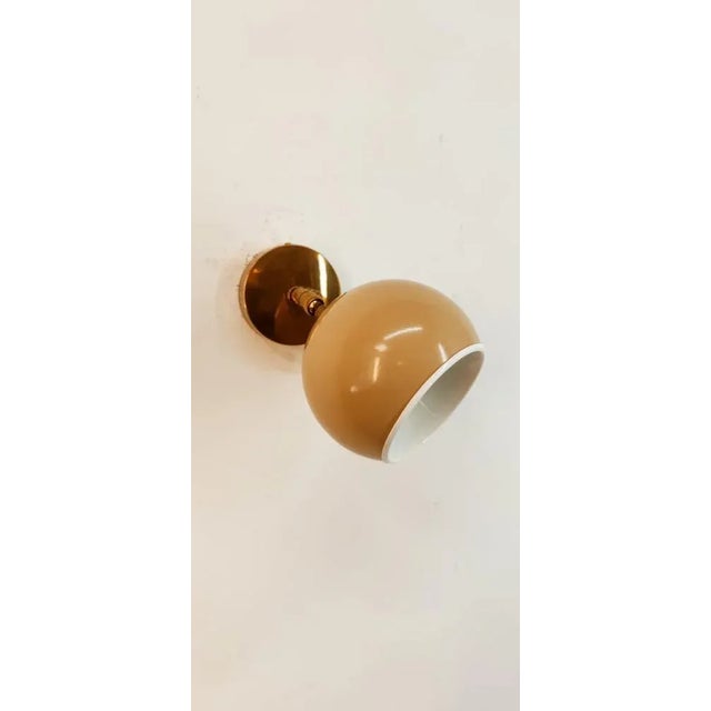 Adjustable Wall Light with Cream-Colored Metal Dome For Sale - Image 5 of 9