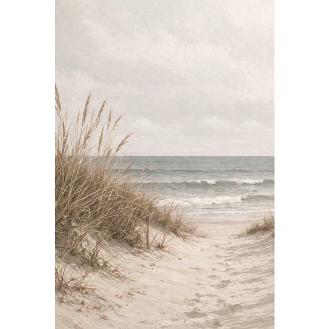 Sand Coastal Sand Dunes Path, Minimalist Beach Wall Art Print, 24″ × 36″ For Sale - Image 8 of 9