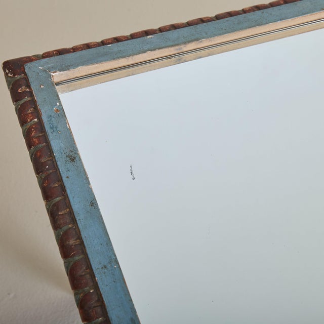 Italian Neoclassical Coffee Table with Fluted Legs + Mirrored Top, 1930s For Sale In Chicago - Image 6 of 11