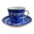 Antique English Queens China Blue Willow Bone China Cup & Saucer For Sale
