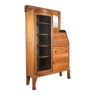Early 20th Century Quarter Sawn Oak Side by Side Cabinet For Sale