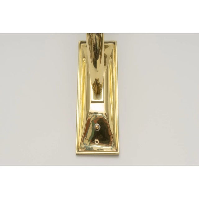Jules Leleu Style Brass Sconces - a Pair For Sale - Image 12 of 13