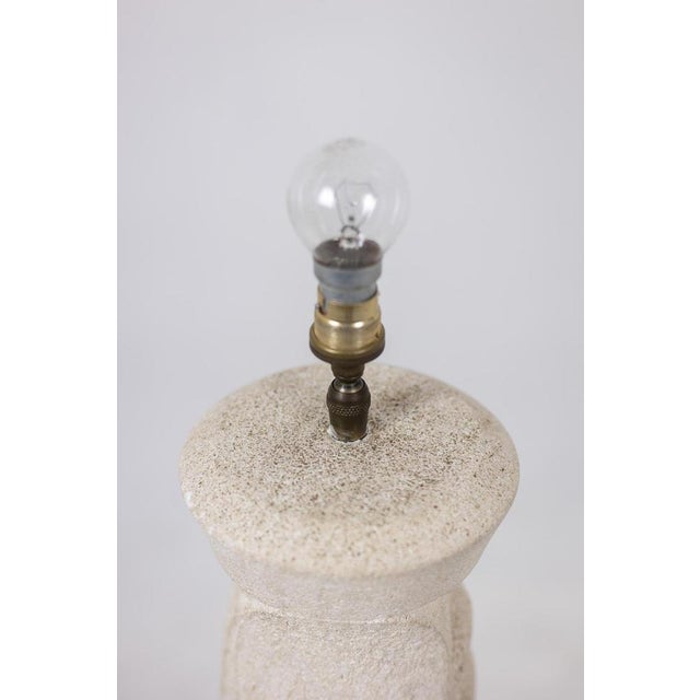 Carved Stone Table Lamp, 1970s For Sale - Image 13 of 14
