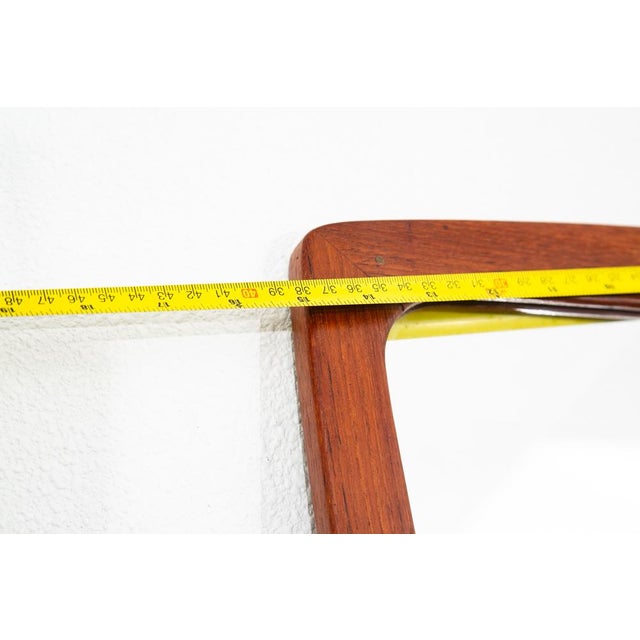 Mid Century Danish Modern Mirror Wall Hanging Bathroom Solid Teak Abstract MCM For Sale - Image 12 of 12