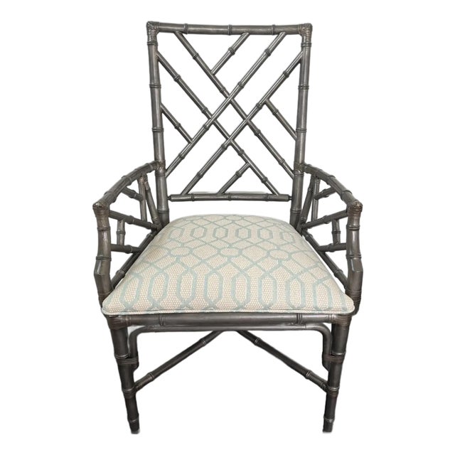 Chinese Chippendale Lian Arm Chair by Ethan Allen For Sale