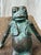 Mid 20th Century Vintage Bronze Seated Frog Garden Ornament For Sale - Image 5 of 18