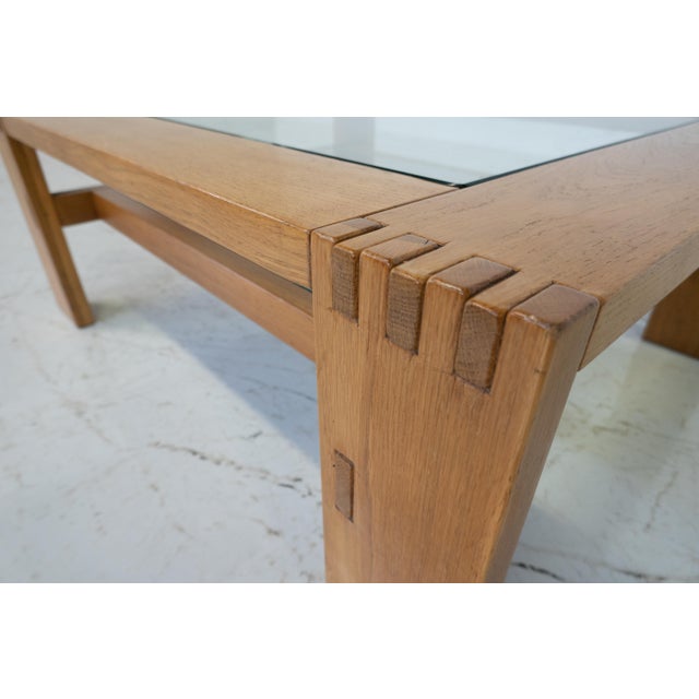 Mid-Century Modern Coffee Table in Wood and Glass attributed to Guiseppe Rivadossi, Italy, 1970s For Sale - Image 4 of 8