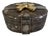 Vintage Silver Tone Geometric Jewelry Box with Gold Bow, 1980 For Sale