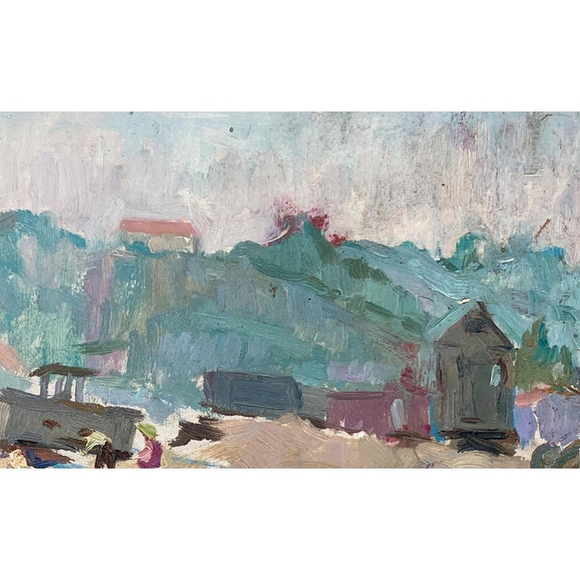 Campaign Socialist Realism Oil Painting, Ukrainian Artist Sokolovsky, 1960s 26-42 For Sale - Image 3 of 6