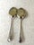 Rare pair of Victorian silver plate serving spoons. With hallmarks.