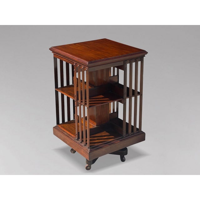 Antique Victorian Mahogany Revolving Bookcase, 1880 For Sale - Image 9 of 9