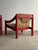 Pair of Vintage Red Lacquered Rush Lounge Chairs, Attributed to Vico Magistretti For Sale - Image 12 of 18