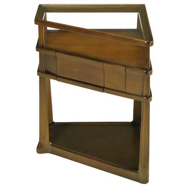 Uncommon Harold M. Schwartz Trapezoidal Side Table for Romweber For Sale - Image 11 of 11