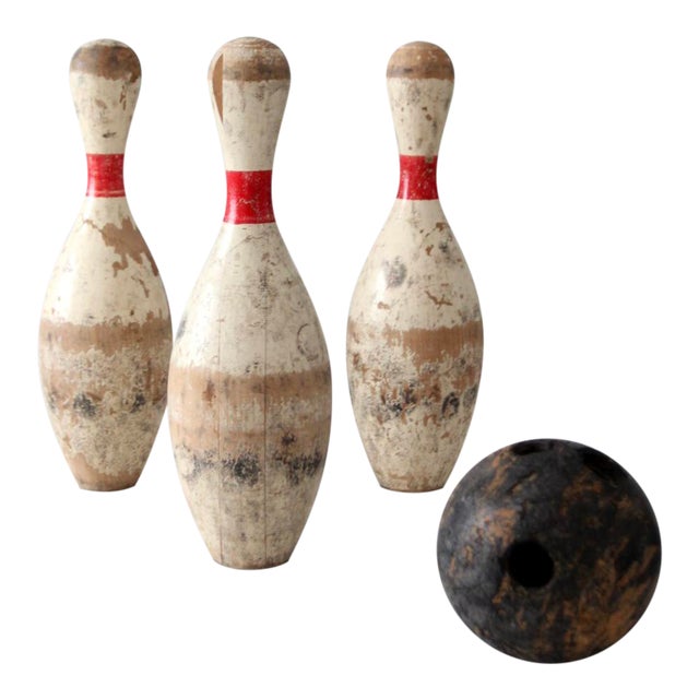 Vintage Bowling Game Set Chairish