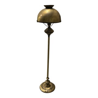 1960s Industrial Brass Floor Lamp For Sale