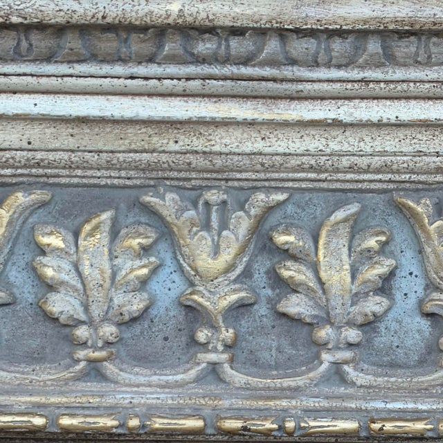 Blue Mid-Century Gustavian Style Newly Painted Overmantel Mirror, in the Style of Maitland-Smith For Sale - Image 8 of 12