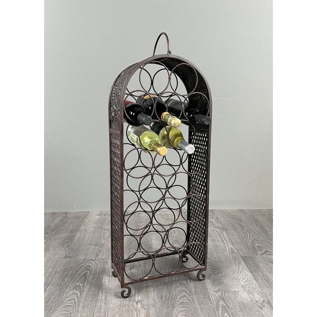 20th Century Patinated Metal Bottle Rack For Sale - Image 13 of 13