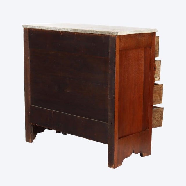 Renaissance Revival Carved Walnut & Marble Dresser C1890 For Sale - Image 10 of 12