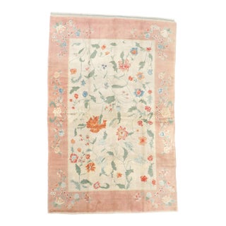 Oushak Floral Rug, Turkey, Circa 1920 For Sale