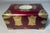 Rosewood Jewelry Box Brass Mounts Shanghai China Silk Brocade Lined For Sale In Providence - Image 6 of 9