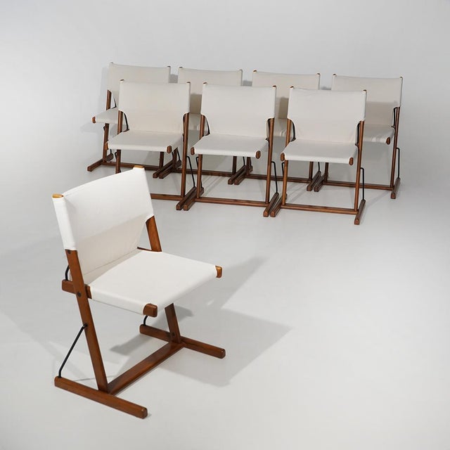 Cassina Nina and Santa Maria Chairs by Piero De Martini for Cassina, 1970s, Set of 8 For Sale - Image 4 of 16