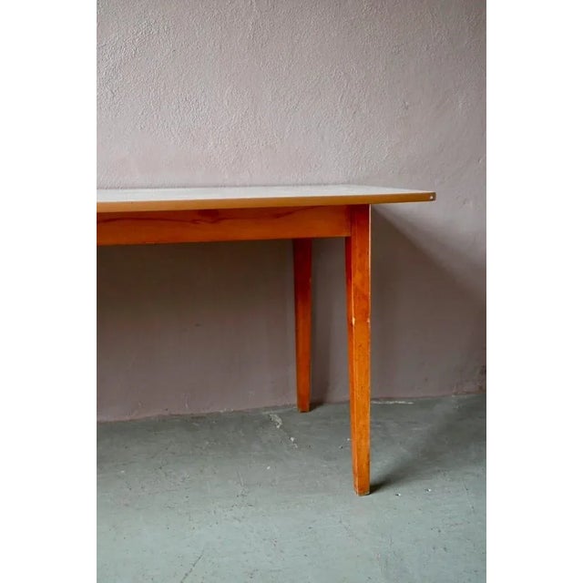 Large Mid-Century Symmetrical Worktop Table, France, 1950s For Sale - Image 15 of 18