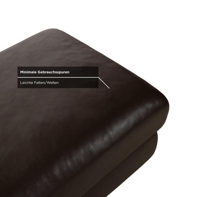 Courage Leather Stool in Brown Mocha from Ewald Schillig For Sale - Image 5 of 9