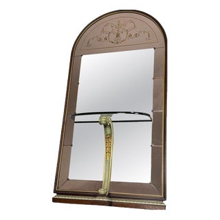 Vintage Floor Mirror with Console Table by Cristal Art, Italy, 1960s For Sale