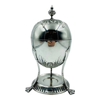 Early 20th Century William Hutton & Son English Silver Plate Centerpiece Egg Coddler For Sale