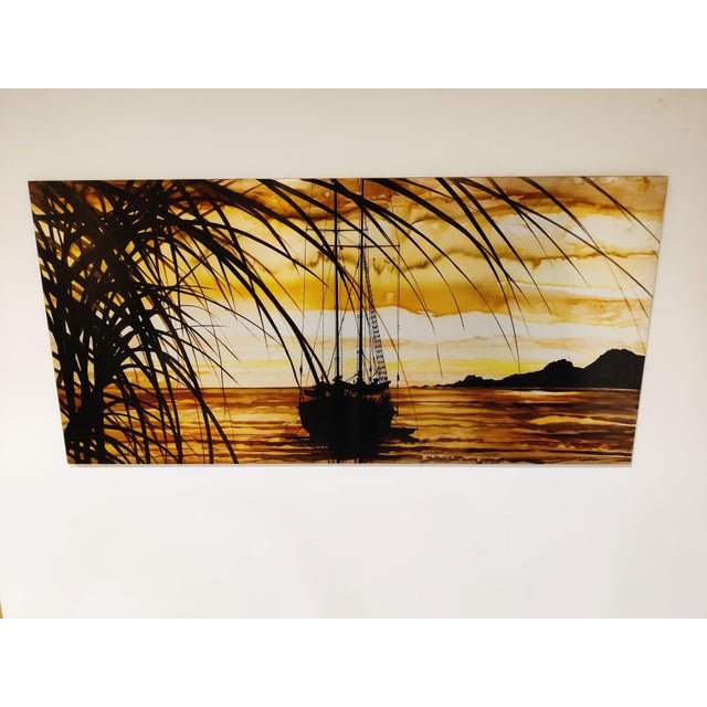 Etched Metal Depotter Wall Sculpture, 1970s For Sale - Image 4 of 9