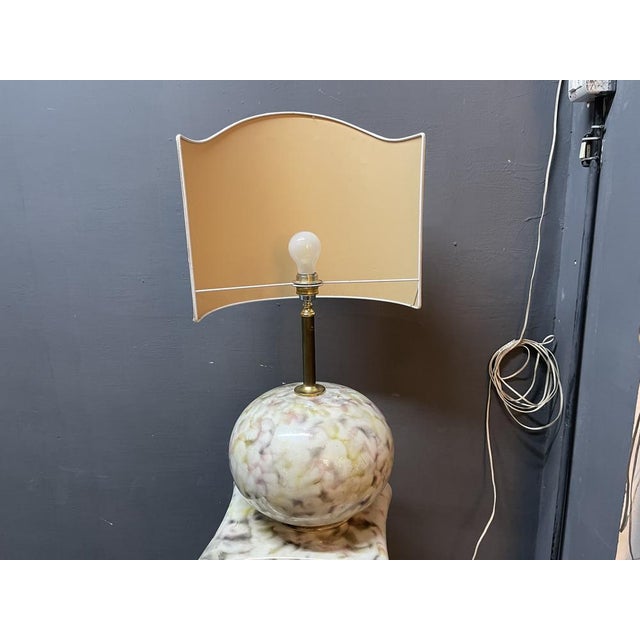 Italian Ceramic Pillar Pedestal with Table Lamp, 1980s For Sale - Image 14 of 18