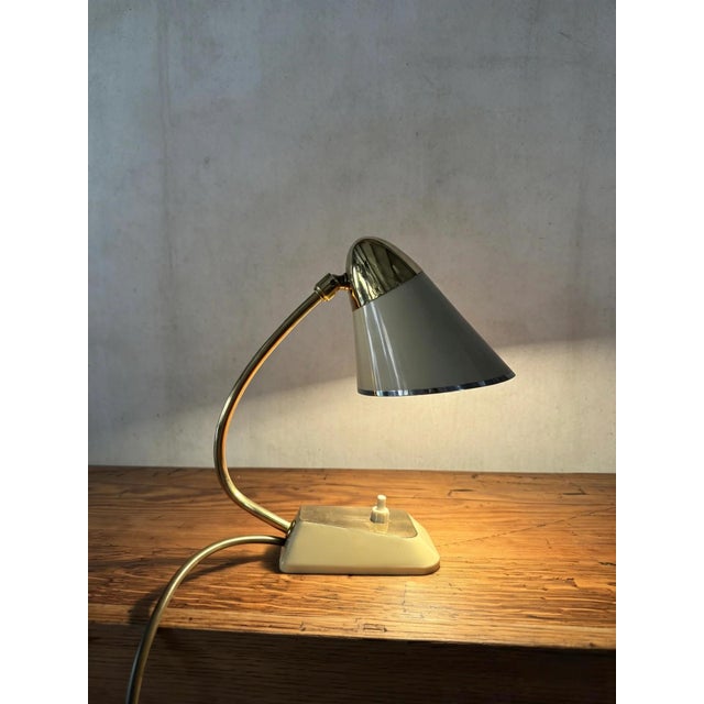 Vintage German Table Lamp in Brass, 1960s For Sale - Image 6 of 11