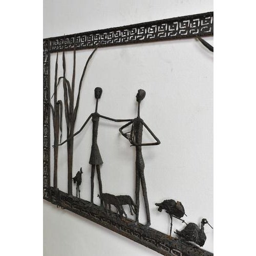 Brutalist Mural Brutalist Painting Sculpture, 1960s For Sale - Image 3 of 6