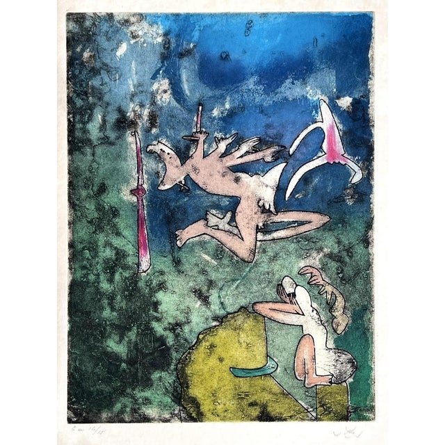 Roberto Matta, Node Center, 1974, Etching For Sale - Image 7 of 10