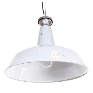 Industrial Enamelled Pendant Lamp from Benjamin, 1950s For Sale