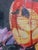 1990s 1990s Susan Arnold Signed Original Watercolor Painting Chinoiserie Lilies and Glowing Paper Lanterns in Faux Bamboo Frame For Sale - Image 5 of 6