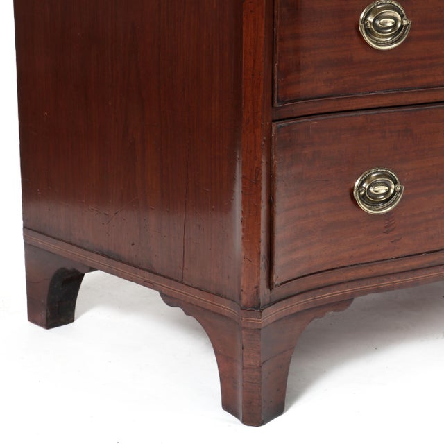 Late 18th Century George III Mahogany Inlaid Serpentine Front Chest of Drawers For Sale - Image 6 of 18