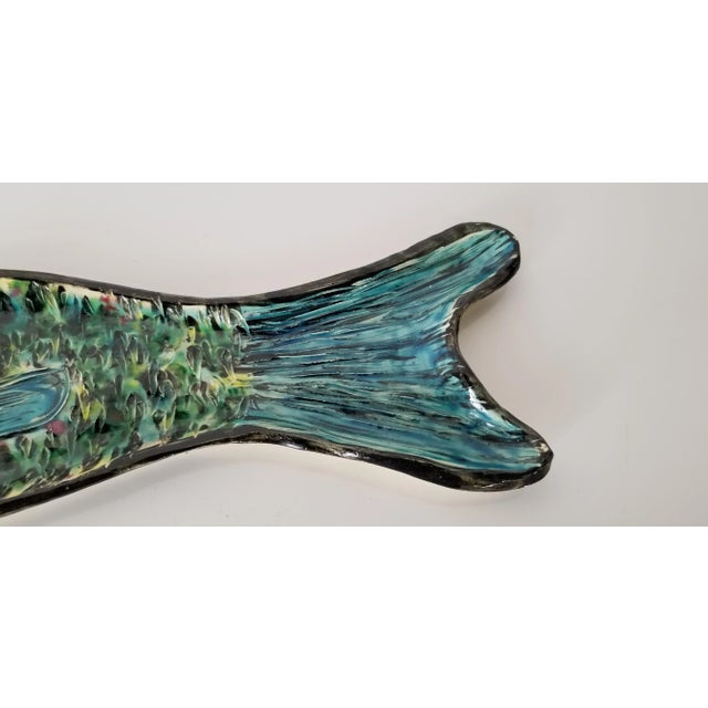 1990s 1990s Vintage Handmade Decorative Art Ceramic Fish For Sale - Image 5 of 8