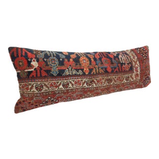 Antique Home Decore With Navy-Blue Tone Rug Pillow Cushion Cover -16'' X 44'' For Sale