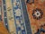 19th Century Lovely Salmon and Blue Color With Flower Design Vintage Chinese Peking Rug For Sale - Image 5 of 5
