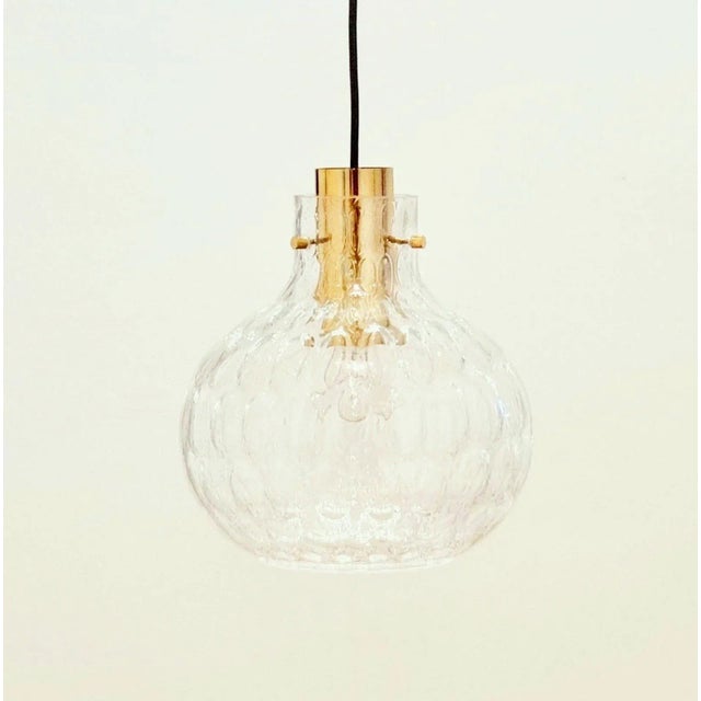 Stunning mid-century modern bubble glass pendant/ceiling light by Helena Tynell for Limburg, Germany's leading glasswork,...