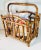 Mid 20th Century Mid Century Bamboo Magazine Rack Holder Crespi Style For Sale - Image 5 of 9