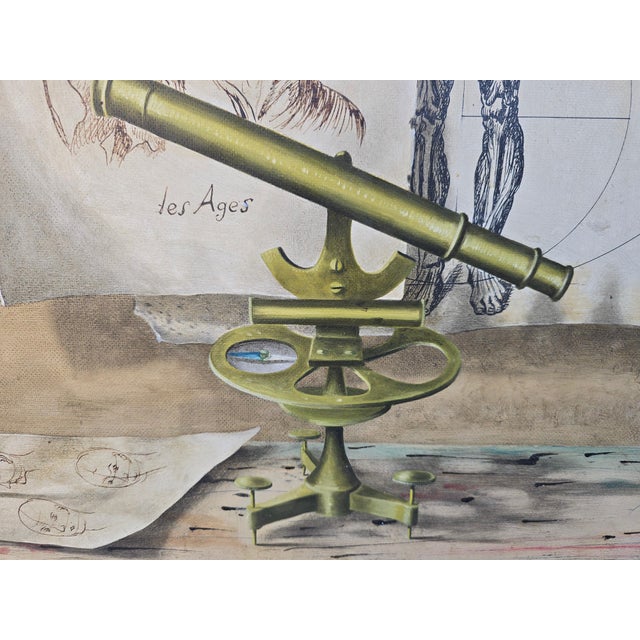 1960s Lucien Mathelin, Figurative Composition, Mid-20th Century, Oil Painting on Panel For Sale - Image 5 of 14
