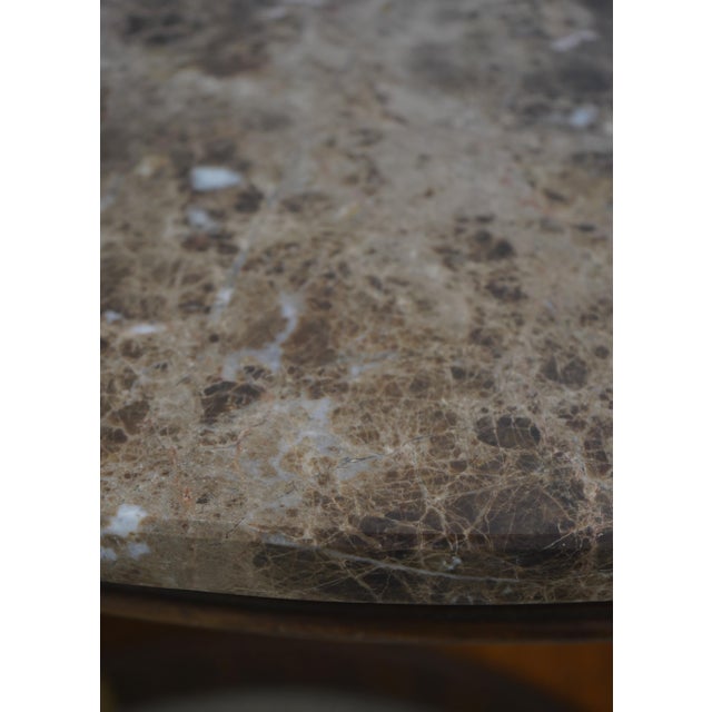 Drexel Heritage Drexel Heritage Round Regency Style Marble Top Table For Sale - Image 4 of 15