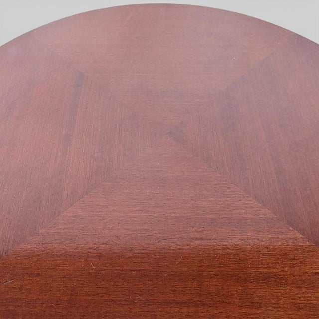 Mahogany Tea Table Walnut Coffee Table with Marquetry Side Panels, Legs Mahogany Tea Table Walnut Coffee Table with Marquetry Side Panels, Legs For Sale - Image 6 of 7