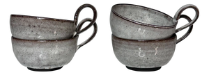 Studio Ceramic Tea Cups attributed to Elli and Walter Serocka, Germany, 1970s, Set of 4
