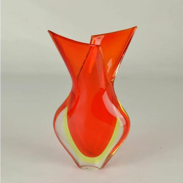 Red Sommerso Murano Glass Vases attributed to Flavio Poli for Seguso, Italy, 1960s, Set of 2 For Sale - Image 6 of 12