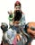 Chinese Vintage Chinese Porcelain Immortal W/Child Riding Foo Lion Statue 15" Mark 082 For Sale - Image 3 of 16