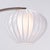 2020s Boomerang Table Lamp, Modern Black Oak/Satin Nickel Steel, Sphere White Shade For Sale - Image 5 of 7