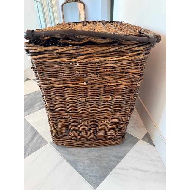 Vintage Wicker,Woven Willow Trunk or Blanket Chests ,With a Hinged Lid ...